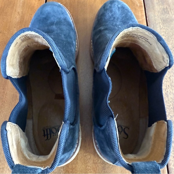 Sofft Leah Chelsea Boots in Navy Blue Suede, Women's Size 11 - Picture 10 of 12